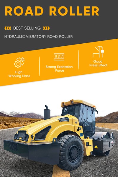 奥颂-开阔户外风亮黄色压路机详情页