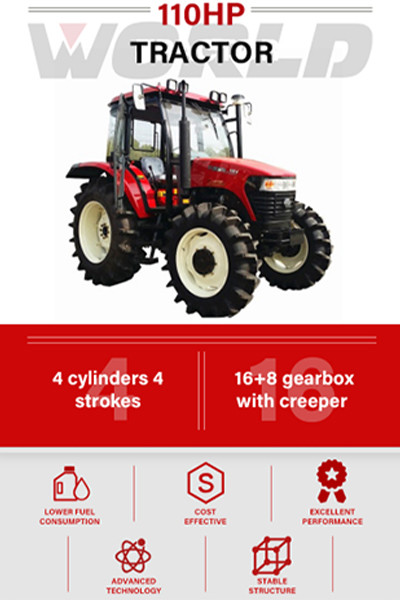 红黑机械机器农业农耕农作物拖拉机模板