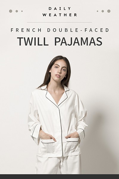 觅浅-浅色系法式双面斜纹睡衣详情页