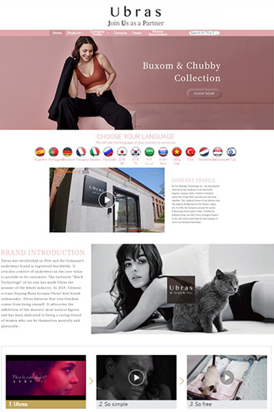 暖色粉调女性内衣PC旺铺模板